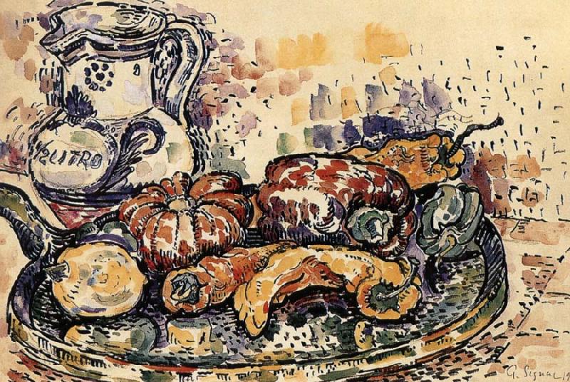 Paul Signac The still life having bottle